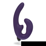 Sharevibe Double Dildo mit Vibration Dark Violet